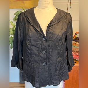 GILANI Black Linen Jacket fit M/L
